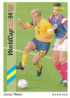 Jonas Thern Sweden Upper Deck World Cup 1994 Preview Eng/Ger #87
